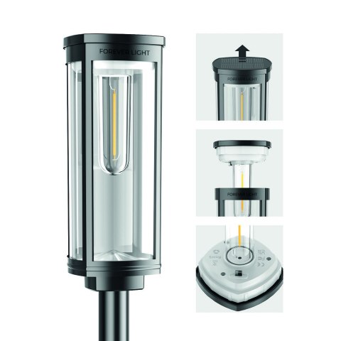 Forever Light Lampa solarna LED SUNARI FLS-97 Słupek CLASSIC 3000K 500mAh Li-ion Forever Light Lampa solarna LED SUNARI FLS-97 Słupek CLASSIC 3000K 500mAh Li-ion