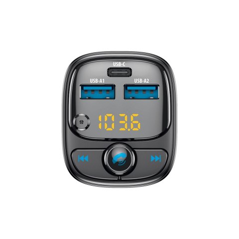Forever transmiter FM Bluetooth 2 x USB-A 1 x USB-C PD 30W TR-370 czarny Forever transmiter FM Bluetooth 2 x USB-A 1 x USB-C PD 30W TR-370 czarny