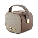 Guess głośnik Bluetooth GUWSB2P4SMW Speaker brown 4G Leather Script Logo with Strap