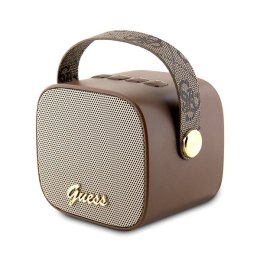 Guess głośnik Bluetooth GUWSB2P4SMW Speaker brown 4G Leather Script Logo with Strap