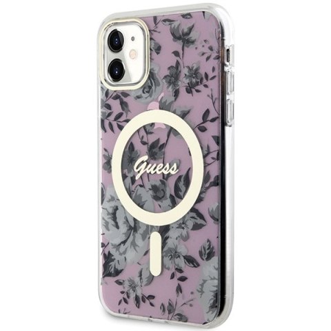 Guess nakładka do iPhone 11 / XR 6.1" GUHMN61HCFWSP różowa hardcase Flower MagSafe Guess nakładka do iPhone 11 / XR 6.1" GUHMN61HCFWSP różowa hardcase Flower MagSafe