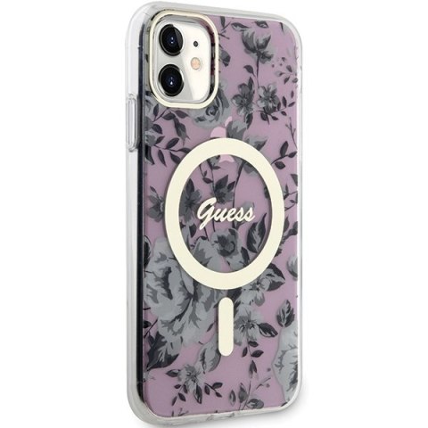 Guess nakładka do iPhone 11 / XR 6.1" GUHMN61HCFWSP różowa hardcase Flower MagSafe Guess nakładka do iPhone 11 / XR 6.1" GUHMN61HCFWSP różowa hardcase Flower MagSafe