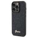 Guess nakładka do iPhone 13 Pro 6,1" GUHCP13LPMSDGSK czarna HC PU DISCO SCRIPT METAL