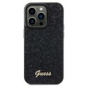Guess nakładka do iPhone 13 Pro 6,1" GUHCP13LPMSDGSK czarna HC PU DISCO SCRIPT METAL