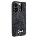 Guess nakładka do iPhone 13 Pro 6,1" GUHCP13LPMSDGSK czarna HC PU DISCO SCRIPT METAL