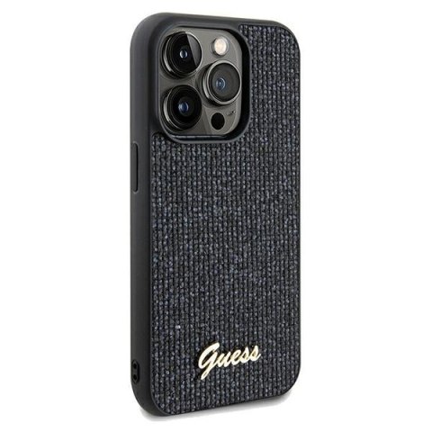 Guess nakładka do iPhone 13 Pro 6,1" GUHCP13LPMSDGSK czarna HC PU DISCO SCRIPT METAL Guess nakładka do iPhone 13 Pro 6,1" GUHCP13LPMSDGSK czarna HC PU DISCO SCRIPT METAL