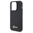 Guess nakładka do iPhone 13 Pro 6,1" GUHCP13LPMSDGSK czarna HC PU DISCO SCRIPT METAL