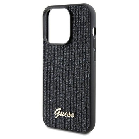 Guess nakładka do iPhone 13 Pro 6,1" GUHCP13LPMSDGSK czarna HC PU DISCO SCRIPT METAL Guess nakładka do iPhone 13 Pro 6,1" GUHCP13LPMSDGSK czarna HC PU DISCO SCRIPT METAL