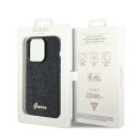 Guess nakładka do iPhone 13 Pro 6,1" GUHCP13LPMSDGSK czarna HC PU DISCO SCRIPT METAL