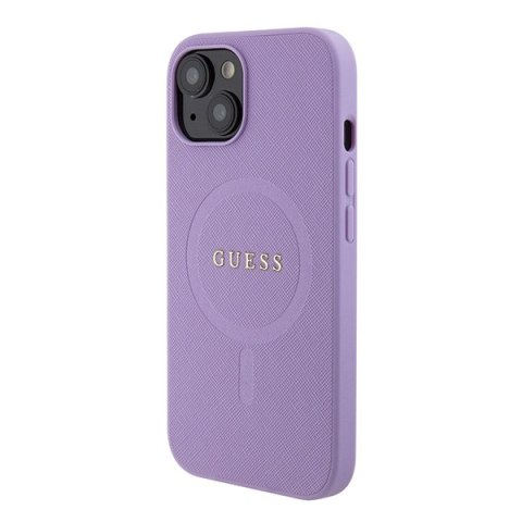 Guess nakładka do iPhone 15 6,1" GUHMP15SPSAHMCU fioletowa hardcase Saffiano MagSafe Guess nakładka do iPhone 15 6,1" GUHMP15SPSAHMCU fioletowa hardcase Saffiano MagSafe