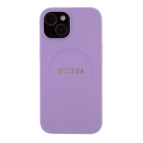 Guess nakładka do iPhone 15 6,1" GUHMP15SPSAHMCU fioletowa hardcase Saffiano MagSafe Guess nakładka do iPhone 15 6,1" GUHMP15SPSAHMCU fioletowa hardcase Saffiano MagSafe