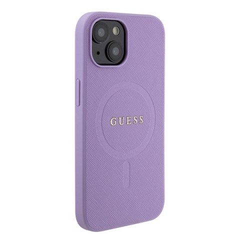 Guess nakładka do iPhone 15 6,1" GUHMP15SPSAHMCU fioletowa hardcase Saffiano MagSafe Guess nakładka do iPhone 15 6,1" GUHMP15SPSAHMCU fioletowa hardcase Saffiano MagSafe