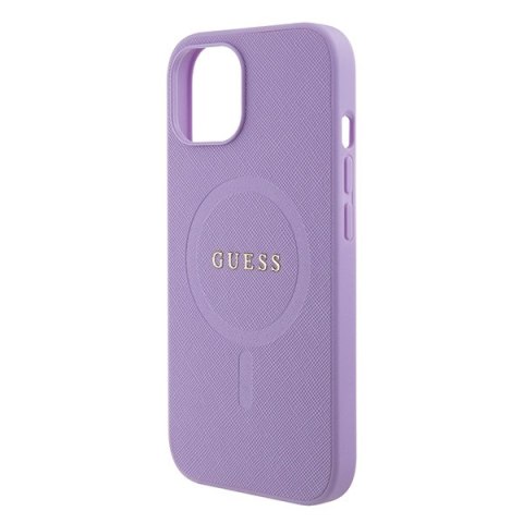 Guess nakładka do iPhone 15 6,1" GUHMP15SPSAHMCU fioletowa hardcase Saffiano MagSafe Guess nakładka do iPhone 15 6,1" GUHMP15SPSAHMCU fioletowa hardcase Saffiano MagSafe
