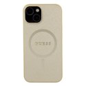 Guess nakładka do iPhone 15 Plus 6,7" GUHMP15MPSAHMCB złota hardcase Saffiano MagSafe