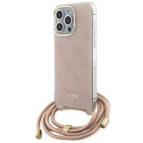 Guess nakładka do iPhone 15 Pro 6,1" GUHCP15LHC4SEP różowa HC CROSSBODY CORD 4G PRINT Guess nakładka do iPhone 15 Pro 6,1" GUHCP15LHC4SEP różowa HC CROSSBODY CORD 4G PRINT