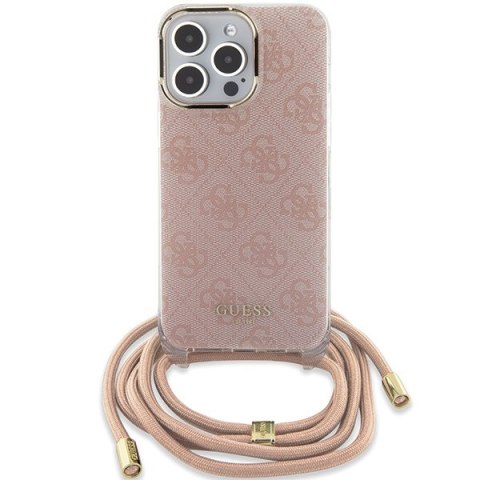 Guess nakładka do iPhone 15 Pro 6,1" GUHCP15LHC4SEP różowa HC CROSSBODY CORD 4G PRINT Guess nakładka do iPhone 15 Pro 6,1" GUHCP15LHC4SEP różowa HC CROSSBODY CORD 4G PRINT