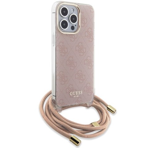 Guess nakładka do iPhone 15 Pro 6,1" GUHCP15LHC4SEP różowa HC CROSSBODY CORD 4G PRINT Guess nakładka do iPhone 15 Pro 6,1" GUHCP15LHC4SEP różowa HC CROSSBODY CORD 4G PRINT