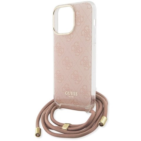 Guess nakładka do iPhone 15 Pro 6,1" GUHCP15LHC4SEP różowa HC CROSSBODY CORD 4G PRINT Guess nakładka do iPhone 15 Pro 6,1" GUHCP15LHC4SEP różowa HC CROSSBODY CORD 4G PRINT