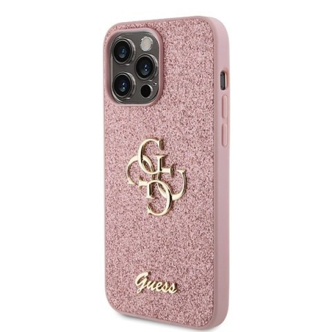 Guess nakładka do iPhone 15 Pro 6,1" GUHCP15LHG4SGP różowa hardcase Glitter Script Big 4G Guess nakładka do iPhone 15 Pro 6,1" GUHCP15LHG4SGP różowa hardcase Glitter Script Big 4G