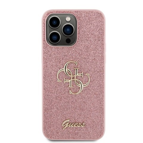 Guess nakładka do iPhone 15 Pro 6,1" GUHCP15LHG4SGP różowa hardcase Glitter Script Big 4G Guess nakładka do iPhone 15 Pro 6,1" GUHCP15LHG4SGP różowa hardcase Glitter Script Big 4G