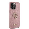 Guess nakładka do iPhone 15 Pro 6,1" GUHCP15LHG4SGP różowa hardcase Glitter Script Big 4G