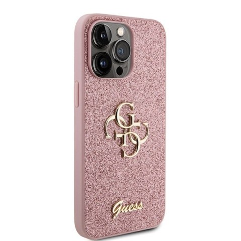 Guess nakładka do iPhone 15 Pro 6,1" GUHCP15LHG4SGP różowa hardcase Glitter Script Big 4G Guess nakładka do iPhone 15 Pro 6,1" GUHCP15LHG4SGP różowa hardcase Glitter Script Big 4G
