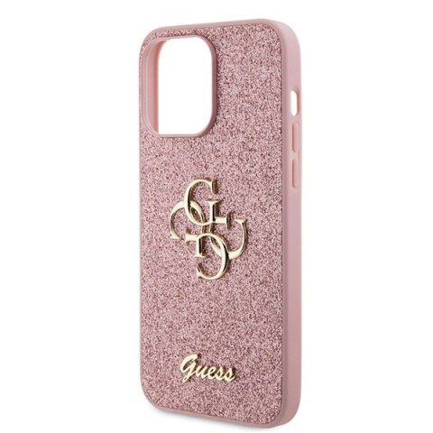 Guess nakładka do iPhone 15 Pro 6,1" GUHCP15LHG4SGP różowa hardcase Glitter Script Big 4G Guess nakładka do iPhone 15 Pro 6,1" GUHCP15LHG4SGP różowa hardcase Glitter Script Big 4G