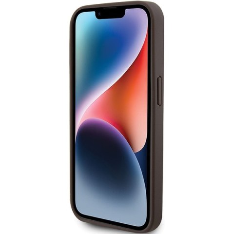 Guess nakładka do iPhone 15 Pro 6,1" GUHCP15LP4TDPW brązowa hardcase Leather 4G Triangle Strass Guess nakładka do iPhone 15 Pro 6,1" GUHCP15LP4TDPW brązowa hardcase Leather 4G Triangle Strass