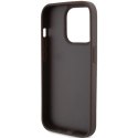 Guess nakładka do iPhone 15 Pro 6,1" GUHCP15LP4TDPW brązowa hardcase Leather 4G Triangle Strass