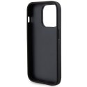 Guess nakładka do iPhone 15 Pro 6,1" GUHCP15LPSP4LGK czarna hardcase Leather Perforated 4G Glitter Logo