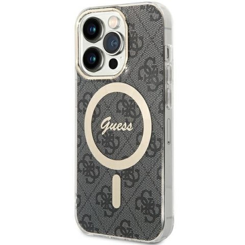 Guess nakładka do iPhone 15 Pro 6,1" GUHMP15LH4STK czarna HC MAGSAFE IML 4G B Guess nakładka do iPhone 15 Pro 6,1" GUHMP15LH4STK czarna HC MAGSAFE IML 4G B