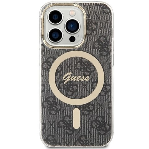Guess nakładka do iPhone 15 Pro 6,1" GUHMP15LH4STK czarna HC MAGSAFE IML 4G B Guess nakładka do iPhone 15 Pro 6,1" GUHMP15LH4STK czarna HC MAGSAFE IML 4G B