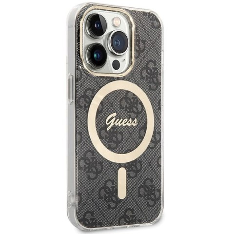 Guess nakładka do iPhone 15 Pro 6,1" GUHMP15LH4STK czarna HC MAGSAFE IML 4G B Guess nakładka do iPhone 15 Pro 6,1" GUHMP15LH4STK czarna HC MAGSAFE IML 4G B