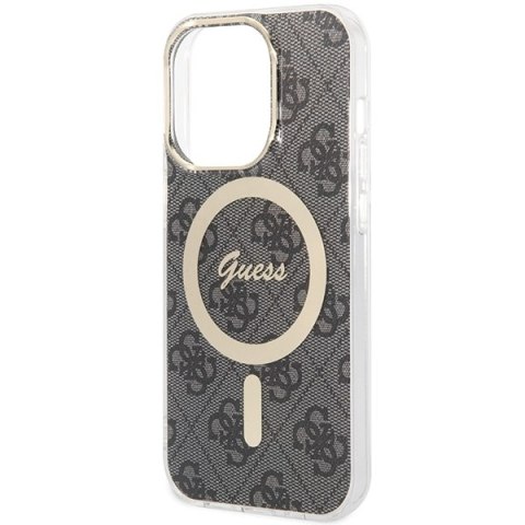 Guess nakładka do iPhone 15 Pro 6,1" GUHMP15LH4STK czarna HC MAGSAFE IML 4G B Guess nakładka do iPhone 15 Pro 6,1" GUHMP15LH4STK czarna HC MAGSAFE IML 4G B