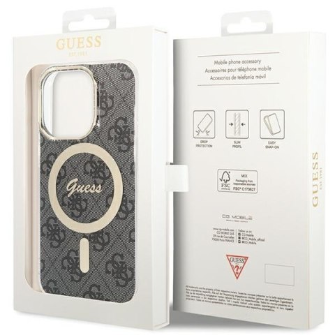 Guess nakładka do iPhone 15 Pro 6,1" GUHMP15LH4STK czarna HC MAGSAFE IML 4G B Guess nakładka do iPhone 15 Pro 6,1" GUHMP15LH4STK czarna HC MAGSAFE IML 4G B