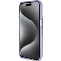 Guess nakładka do iPhone 15 Pro 6,1" GUHMP15LHRSGSU fioletowa HC RING STAND MAGSAFE SCRIPT LOGO GLITTER
