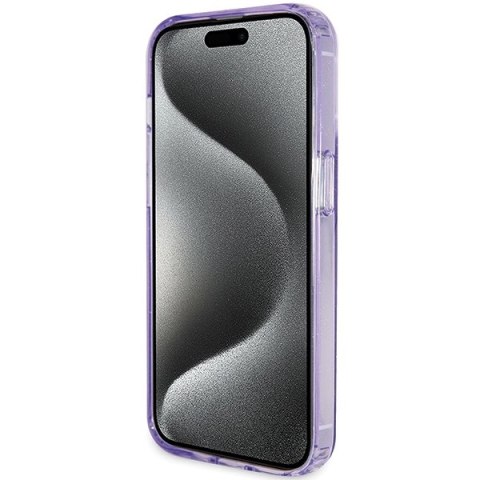 Guess nakładka do iPhone 15 Pro 6,1" GUHMP15LHRSGSU fioletowa HC RING STAND MAGSAFE SCRIPT LOGO GLITTER Guess nakładka do iPhone 15 Pro 6,1" GUHMP15LHRSGSU fioletowa HC RING STAND MAGSAFE SCRIPT LOGO GLITTER