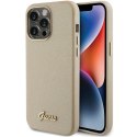 Guess nakładka do iPhone 15 Pro Max 6,7" GUHCP15XPGMCSD złota hardcase Glitter Glossy Script