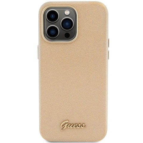 Guess nakładka do iPhone 15 Pro Max 6,7" GUHCP15XPGMCSD złota hardcase Glitter Glossy Script Guess nakładka do iPhone 15 Pro Max 6,7" GUHCP15XPGMCSD złota hardcase Glitter Glossy Script