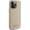 Guess nakładka do iPhone 15 Pro Max 6,7" GUHCP15XPGMCSD złota hardcase Glitter Glossy Script