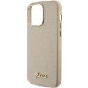 Guess nakładka do iPhone 15 Pro Max 6,7" GUHCP15XPGMCSD złota hardcase Glitter Glossy Script