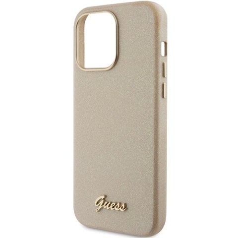 Guess nakładka do iPhone 15 Pro Max 6,7" GUHCP15XPGMCSD złota hardcase Glitter Glossy Script Guess nakładka do iPhone 15 Pro Max 6,7" GUHCP15XPGMCSD złota hardcase Glitter Glossy Script