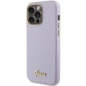 Guess nakładka do iPhone 15 Pro Max 6,7" GUHCP15XPGMCSL liliowa hardcase Glitter Glossy Script