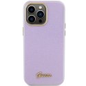 Guess nakładka do iPhone 15 Pro Max 6,7" GUHCP15XPGMCSL liliowa hardcase Glitter Glossy Script