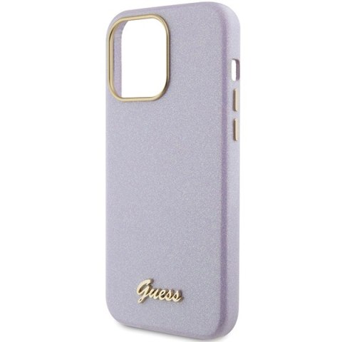 Guess nakładka do iPhone 15 Pro Max 6,7" GUHCP15XPGMCSL liliowa hardcase Glitter Glossy Script Guess nakładka do iPhone 15 Pro Max 6,7" GUHCP15XPGMCSL liliowa hardcase Glitter Glossy Script