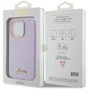 Guess nakładka do iPhone 15 Pro Max 6,7" GUHCP15XPGMCSL liliowa hardcase Glitter Glossy Script