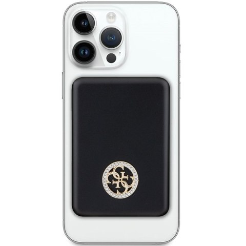 Guess power bank indukcyjny 5W GUPBM3AL4DMK 3000mAh czarny MagSafe 4G Strassed Metal Logo Guess power bank indukcyjny 5W GUPBM3AL4DMK 3000mAh czarny MagSafe 4G Strassed Metal Logo
