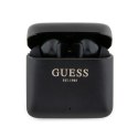 Guess słuchawki Bluetooth GUTWSSU20ALEGK TWS + stacja dokująca czarne Printed Logo