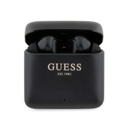 Guess słuchawki Bluetooth GUTWSSU20ALEGK TWS + stacja dokująca czarne Printed Logo