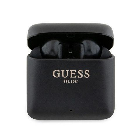 Guess słuchawki Bluetooth GUTWSSU20ALEGK TWS + stacja dokująca czarne Printed Logo Guess słuchawki Bluetooth GUTWSSU20ALEGK TWS + stacja dokująca czarne Printed Logo